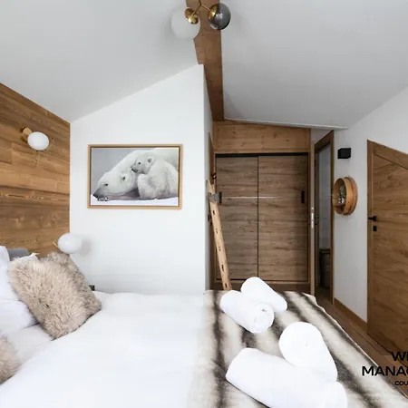L'ourse Bleue - Penthouse Intimiste Avec Sauna Au Coeur De Moriond Mae-5814 شقة *